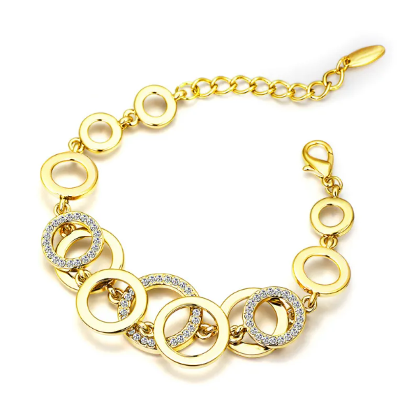 Three-Piece Golden Jewelry Set