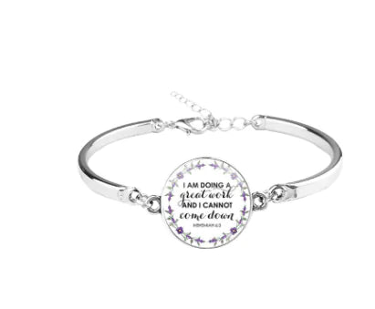 Patterned Bible Bracelet with Gemstones and Chain JahSonFire