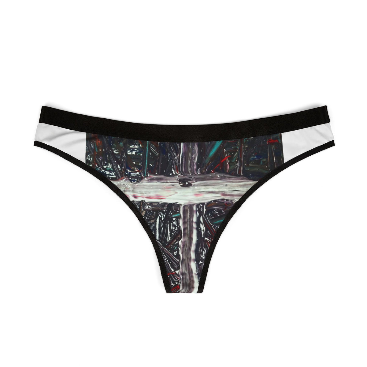 Women's Artistic Print Thongs | Unique Underwear, Comfortable Lingerie, Gift for Her, Fashion Essentials, Everyday Wear