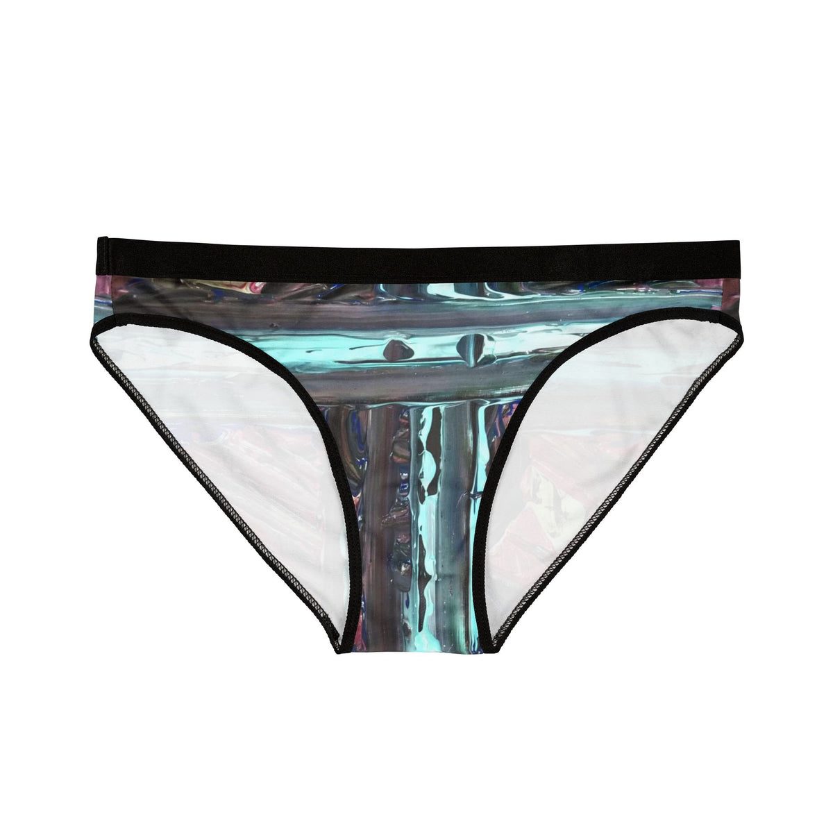 Holographic Metallic Stripe Women's Bikini Briefs