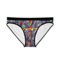 Abstract Paint Splash Women's Bikini Briefs - Colorful Artistic All-Over Print