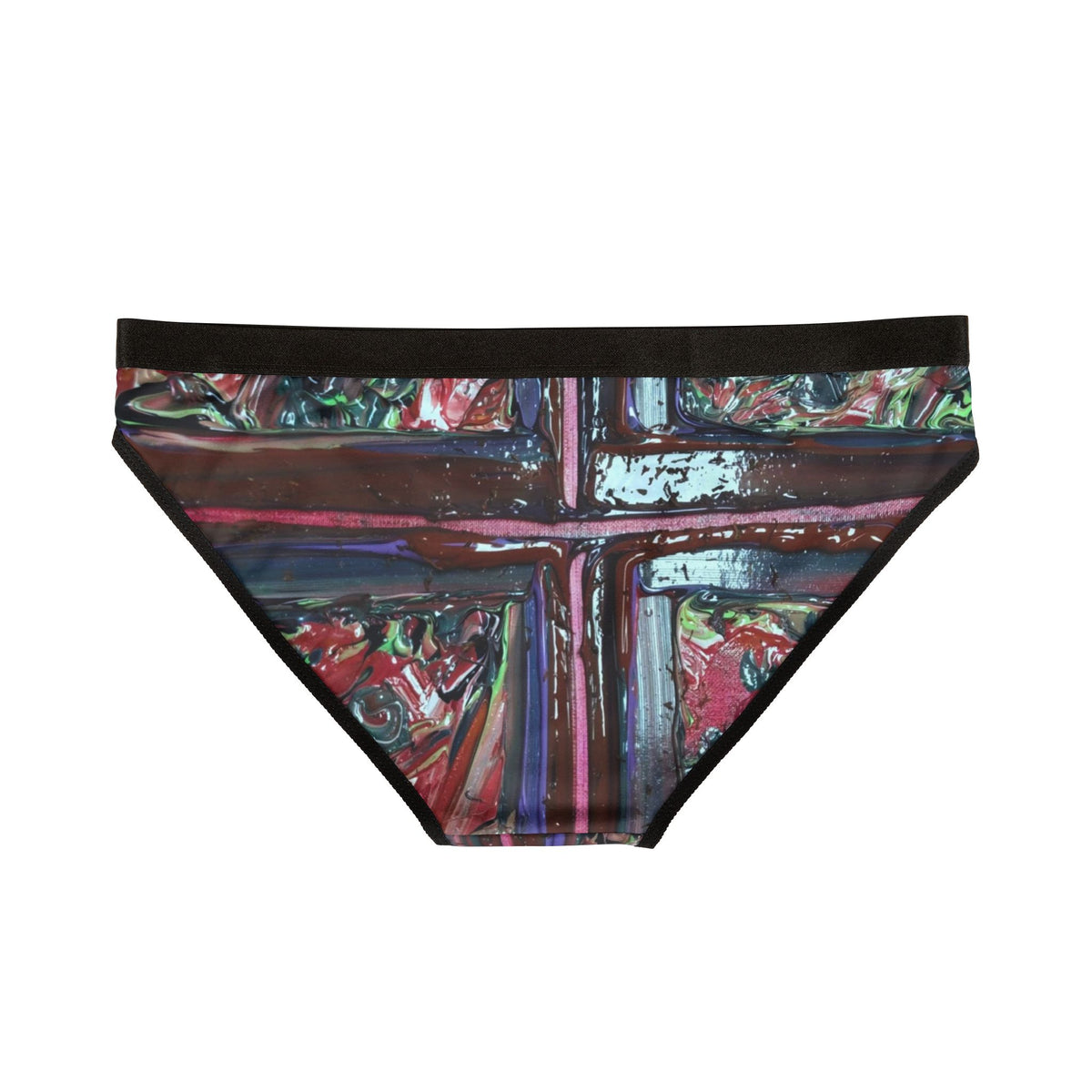Abstract Stained Glass Bikini Briefs — Women's Printed Underwear