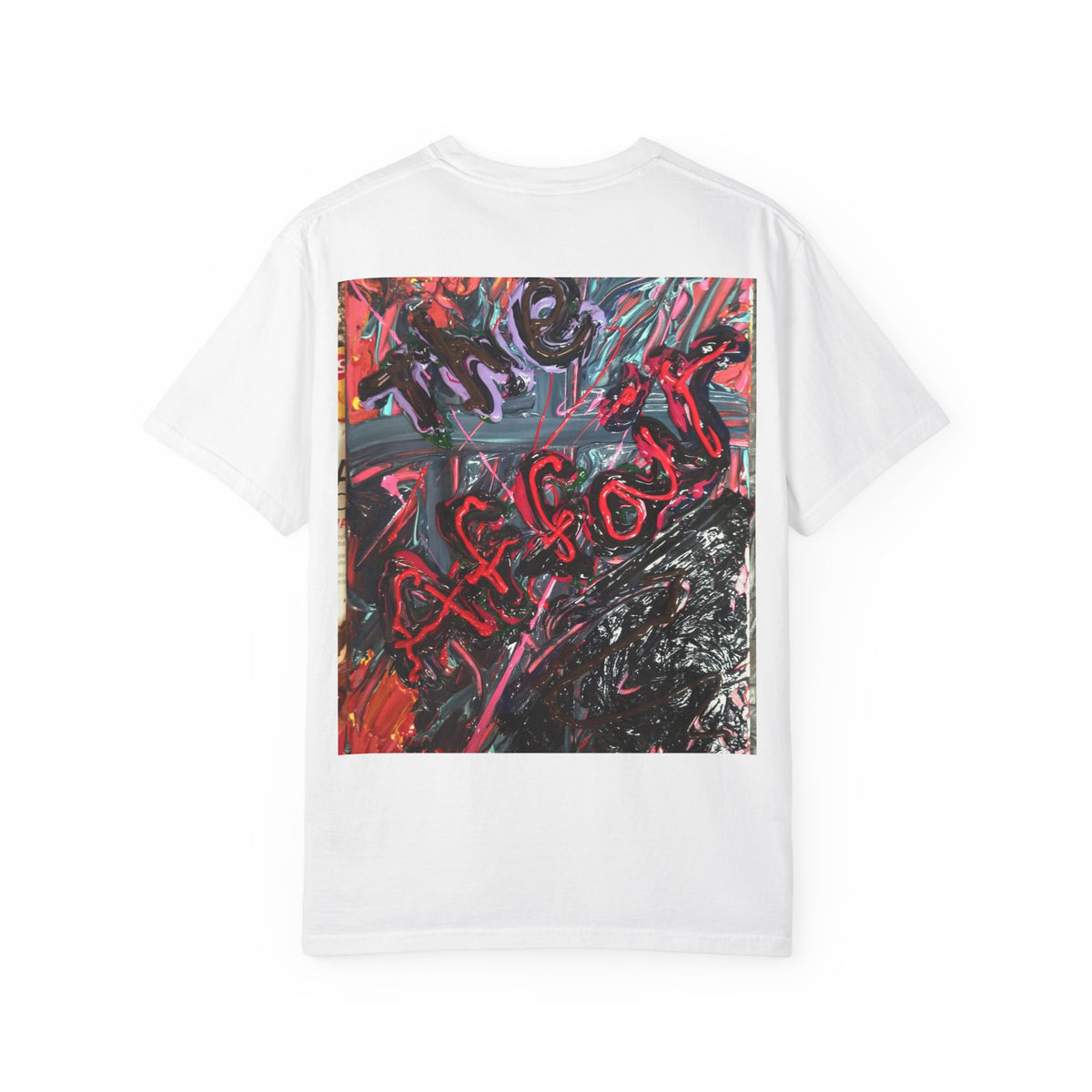 Abstract Graffiti Art T‑Shirt — Bold Red & Black Street Art Design