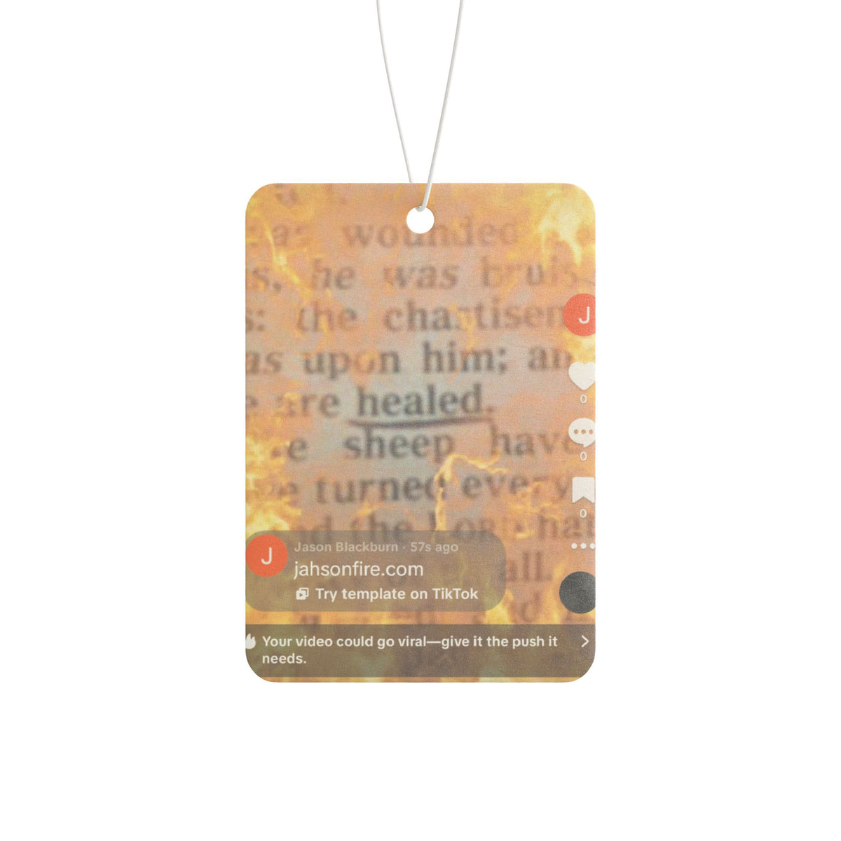 Autumn Scripture Car Air Freshener – Vintage Bible Text Fall Leaves Scented Ornament