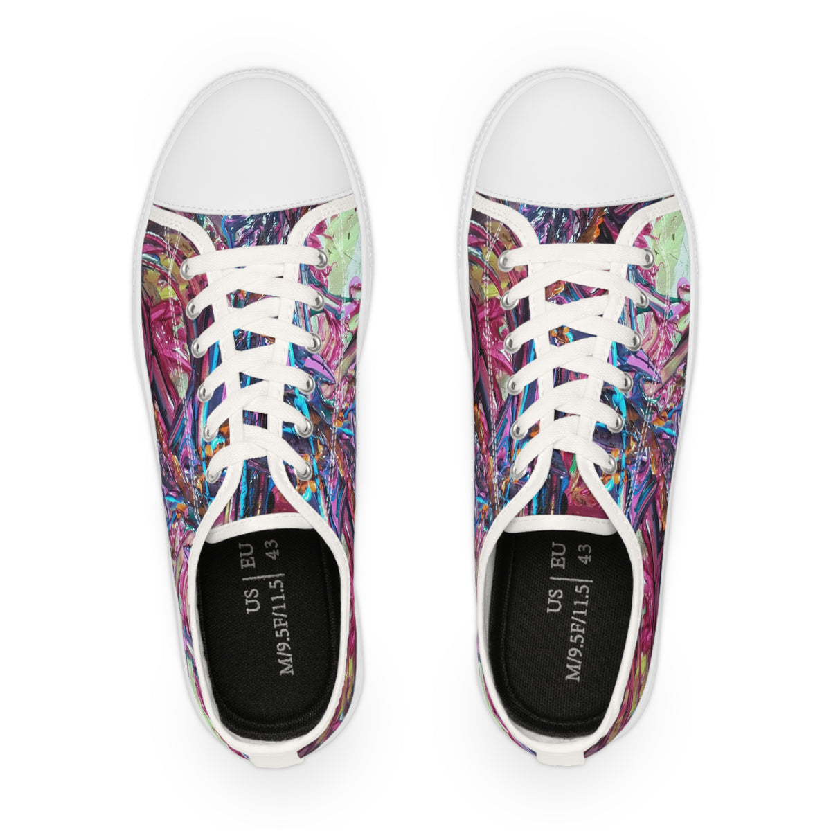 Abstract Color Splash Low-Top Sneakers — Vibrant Men’s Casual Shoes