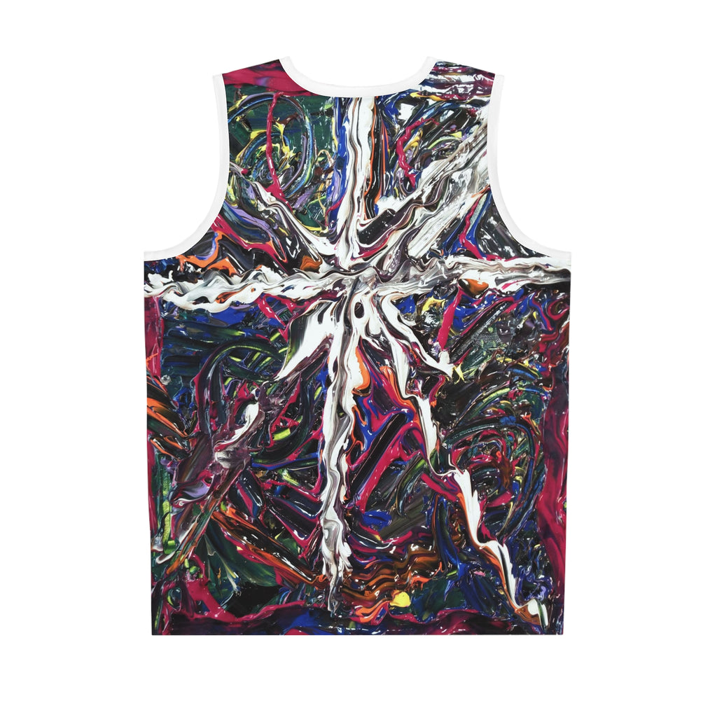 Abstract Paint Splash Basketball Jersey – Colorful All-Over Print Tank