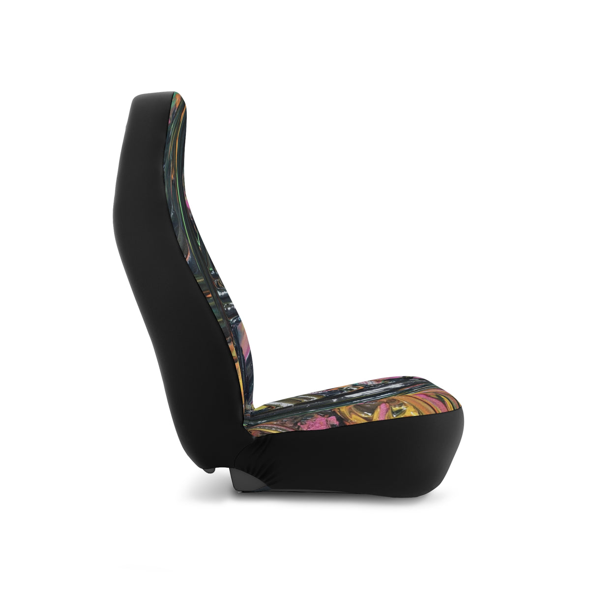 Abstract Expression Car Seat Covers — Colorful Painted Grid Design