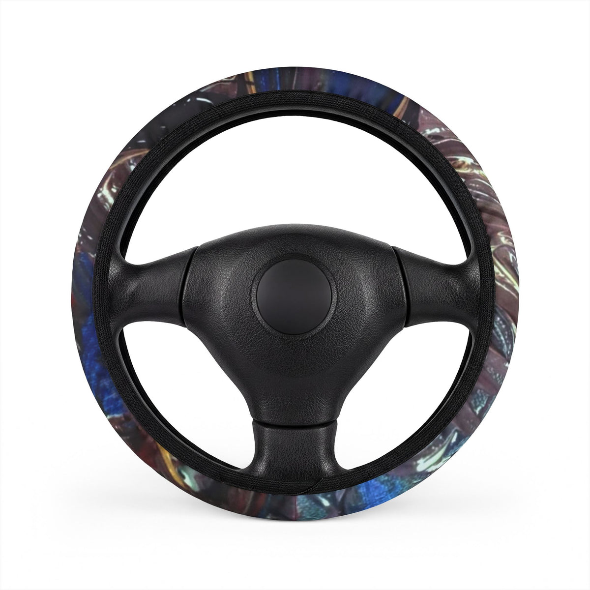 Galaxy Marble Steering Wheel Cover — Iridescent Cosmic Car Accessory