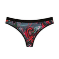 Neon Heart Graphic Thong - Women's Sexy Printed Underwear