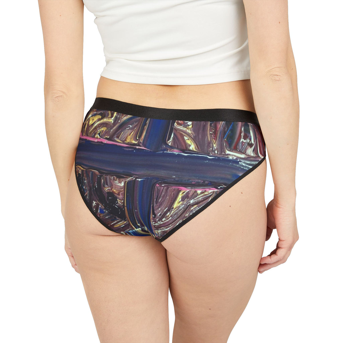 Abstract Iridescent Cross Print Women's Bikini Briefs