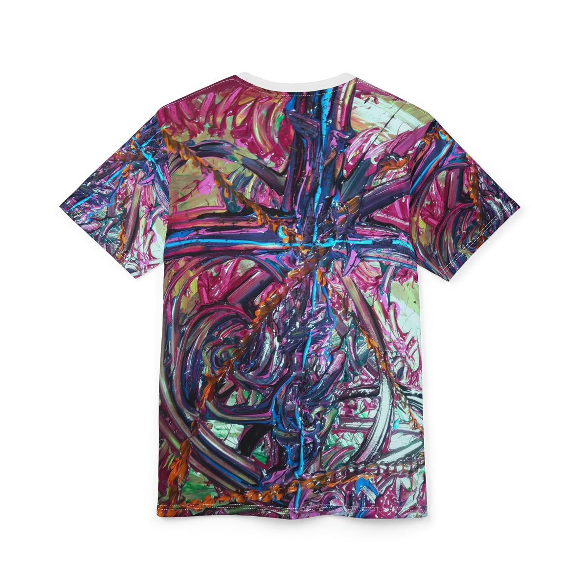 Abstract Vivid Swirl All-Over Print Tee