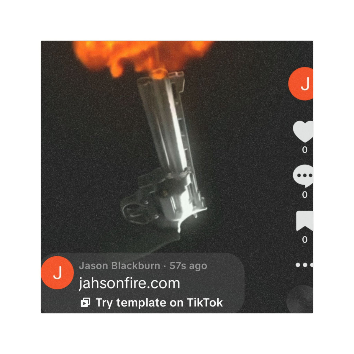 Flaming Revolver Car Magnet — Dark Aesthetic Vehicle Sticker Printify