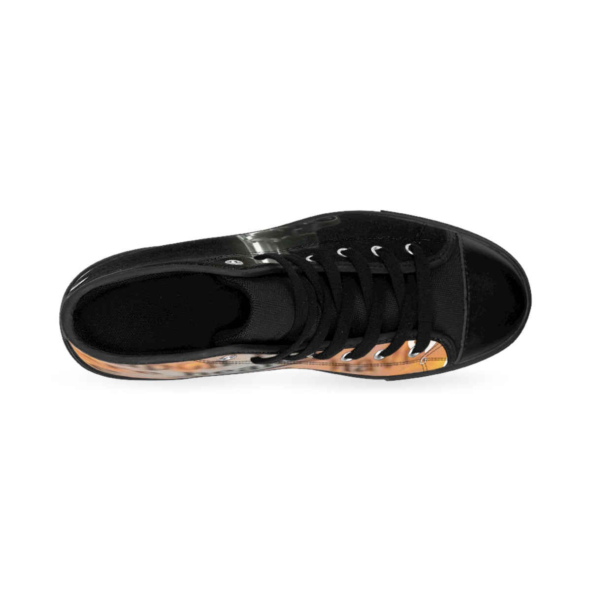 Men's Classic High-Top Sneakers – Gothic Gun & Script Graphic Printify