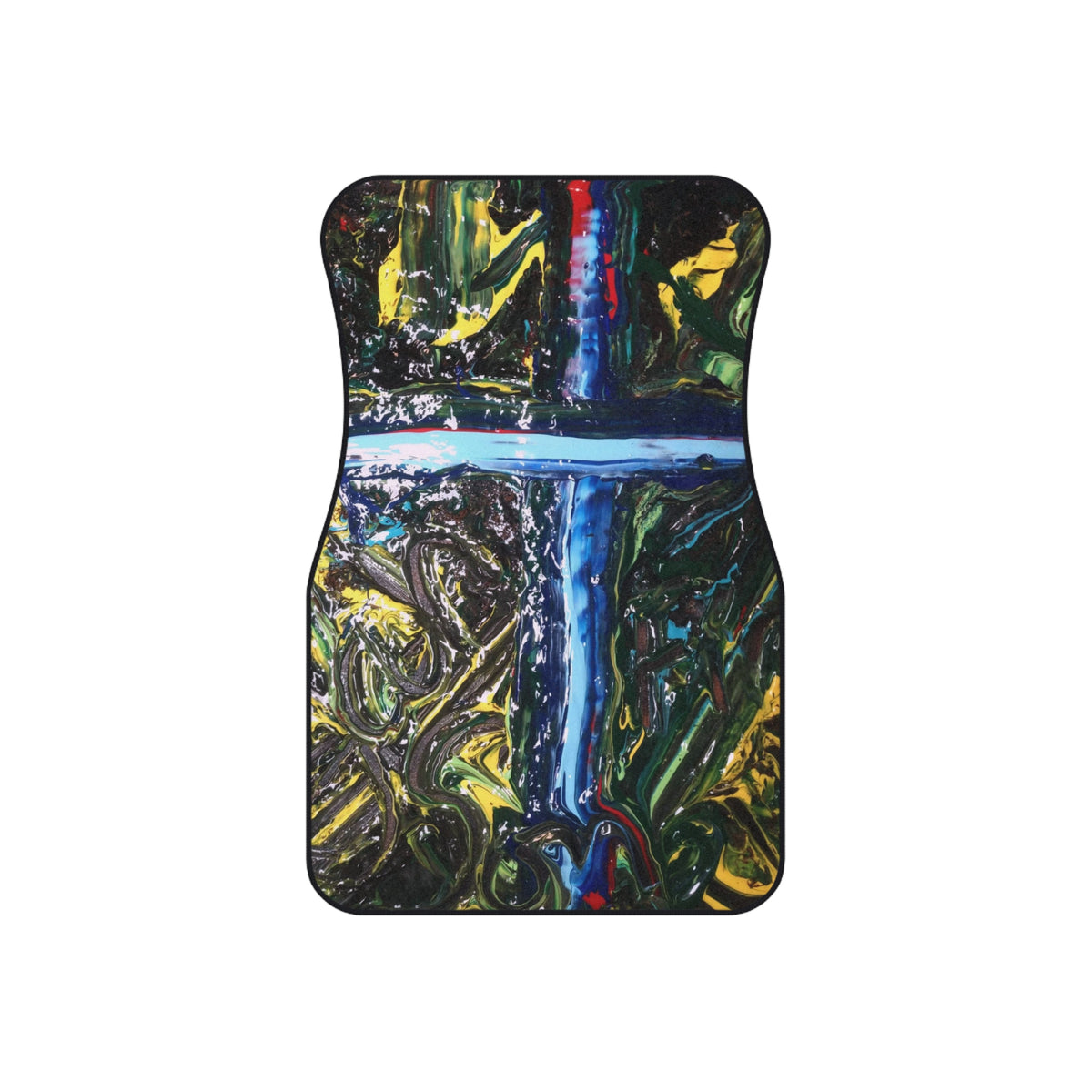 Artistic Car Mats - Colorful Front Floor Mats, Unique Vehicle Accessories, Abstract Design, Auto Decor, Gift for Car Enthusiasts