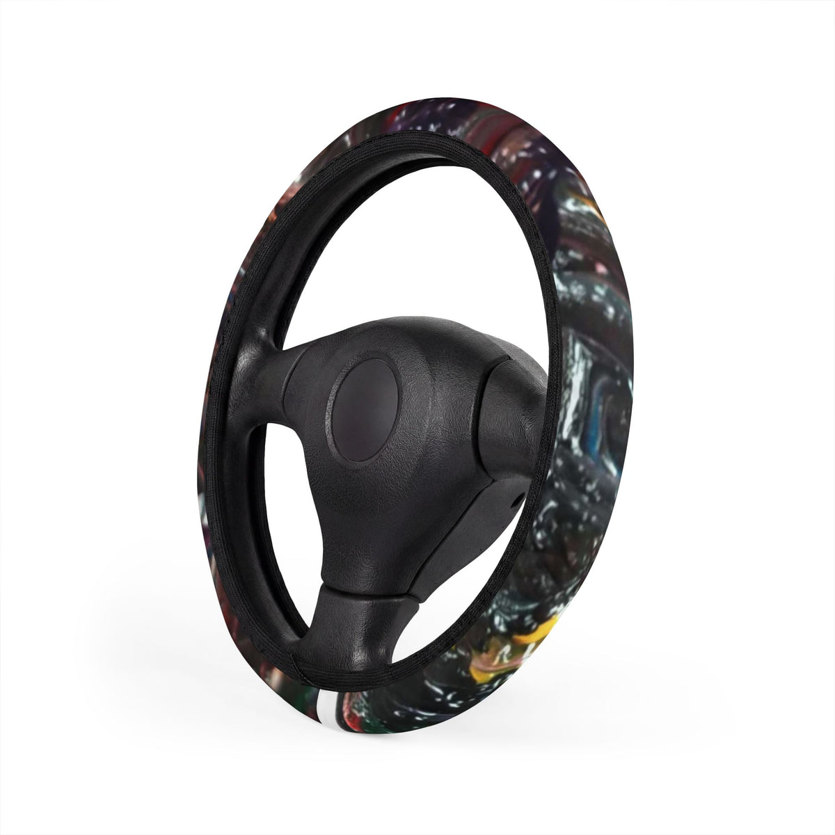Nebula Night Car Steering Wheel Cover — Cosmic Galaxy Print
