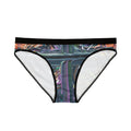 Abstract Iridescent Cross Print Women's Bikini Briefs