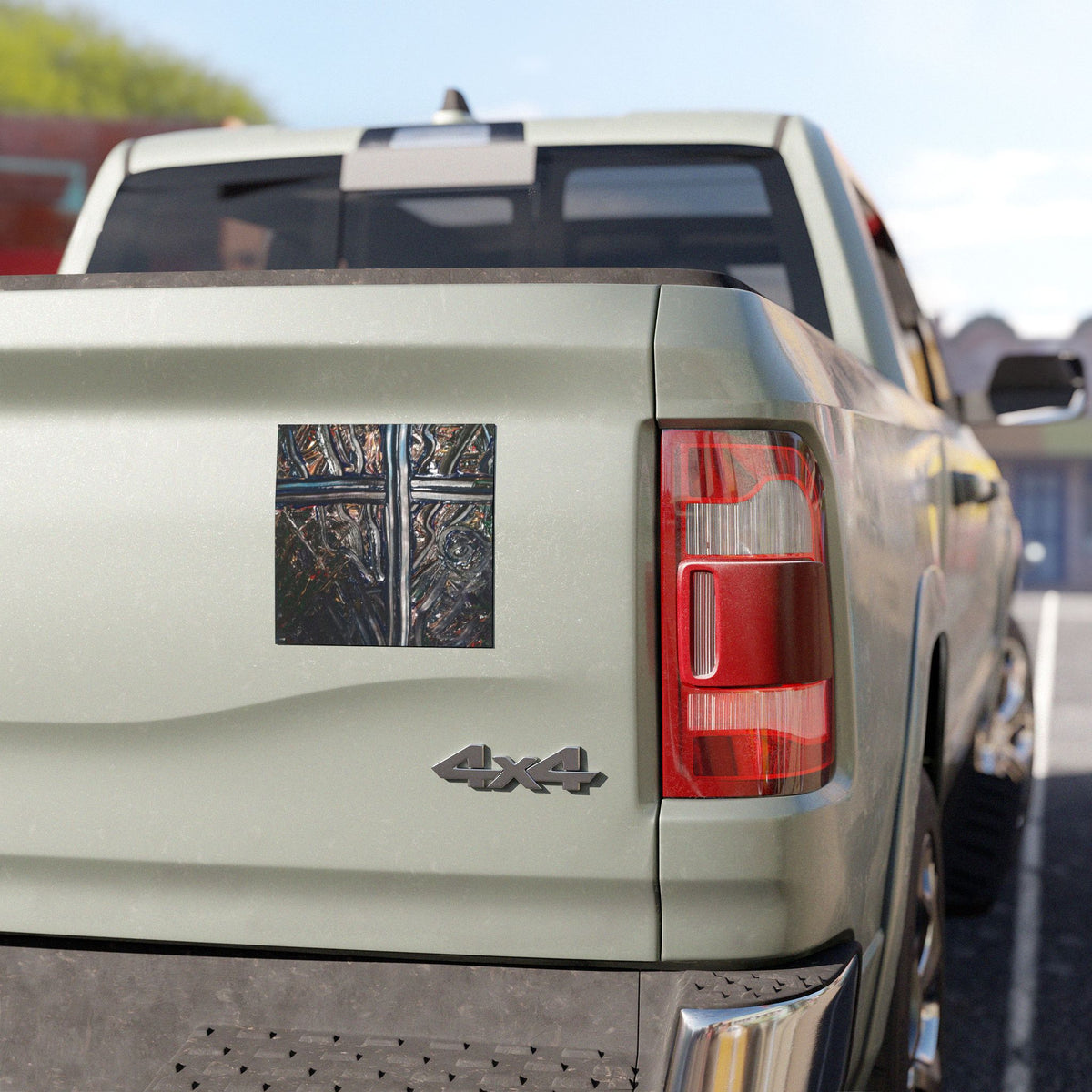 Car Magnet — Abstract Metallic Cross Design