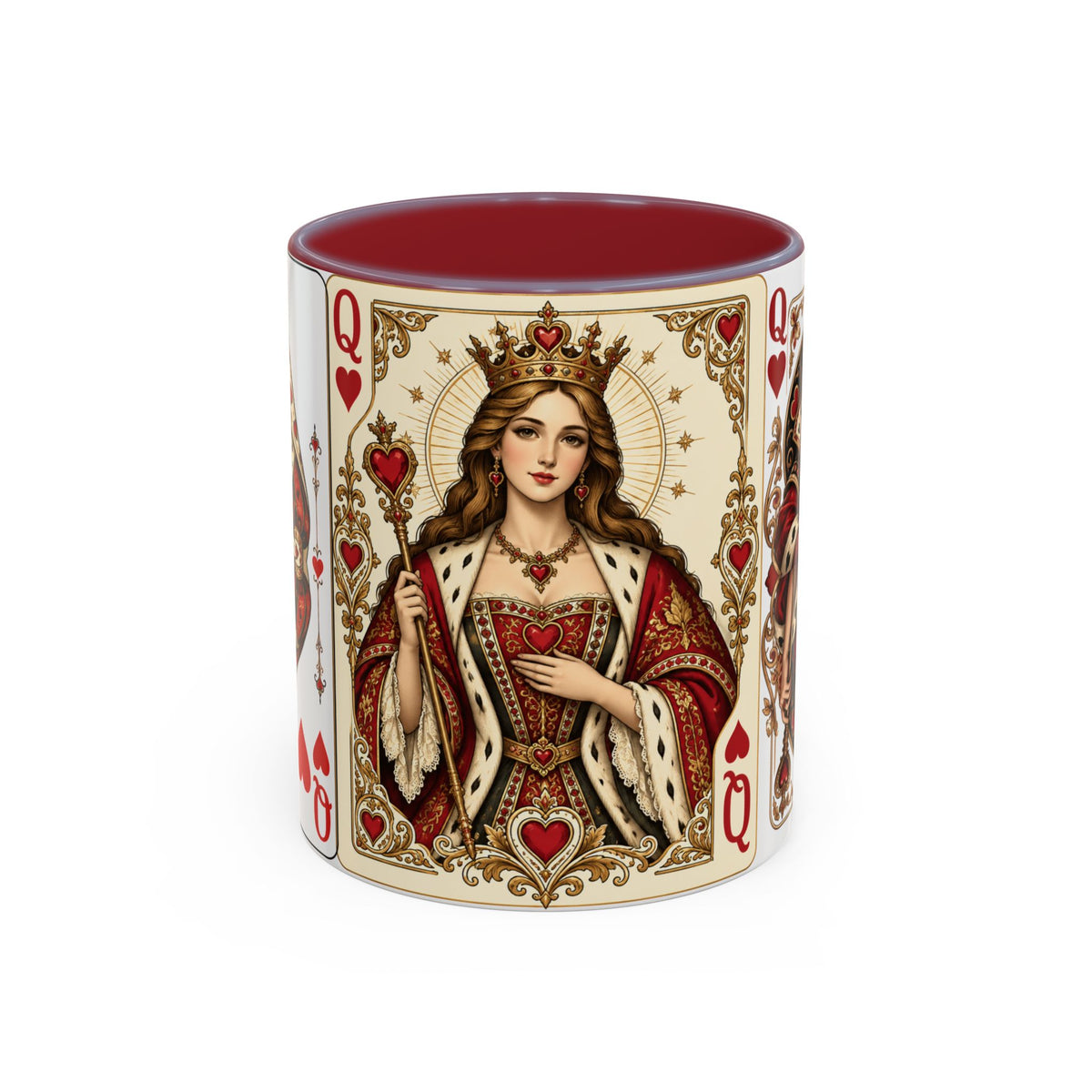 Queen of Hearts Playing Card Coffee Mug