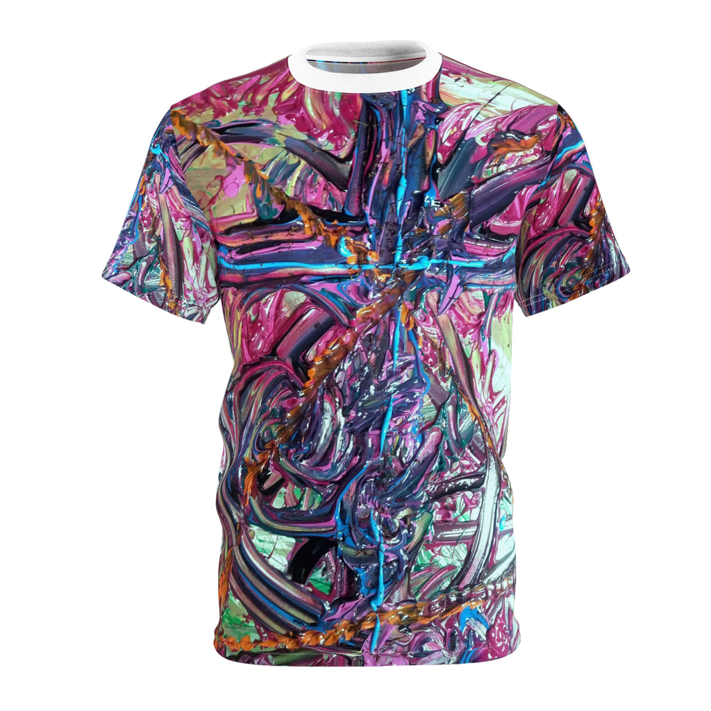 Abstract Vivid Swirl All-Over Print Tee