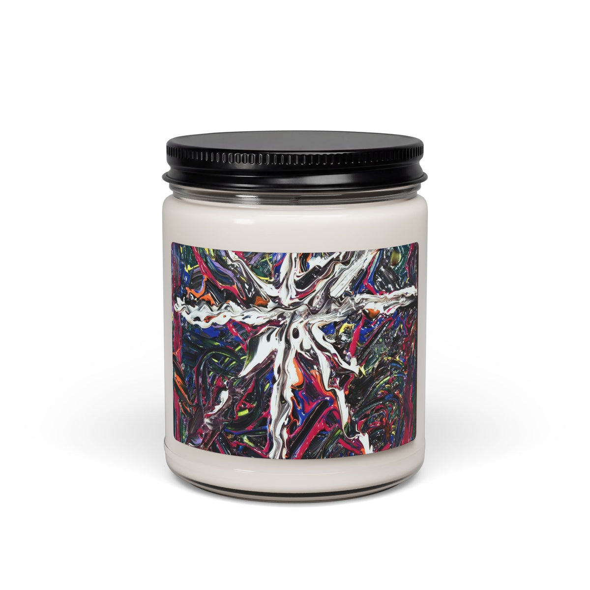 Abstract Starburst Soy Candle — 9oz Scented Jar