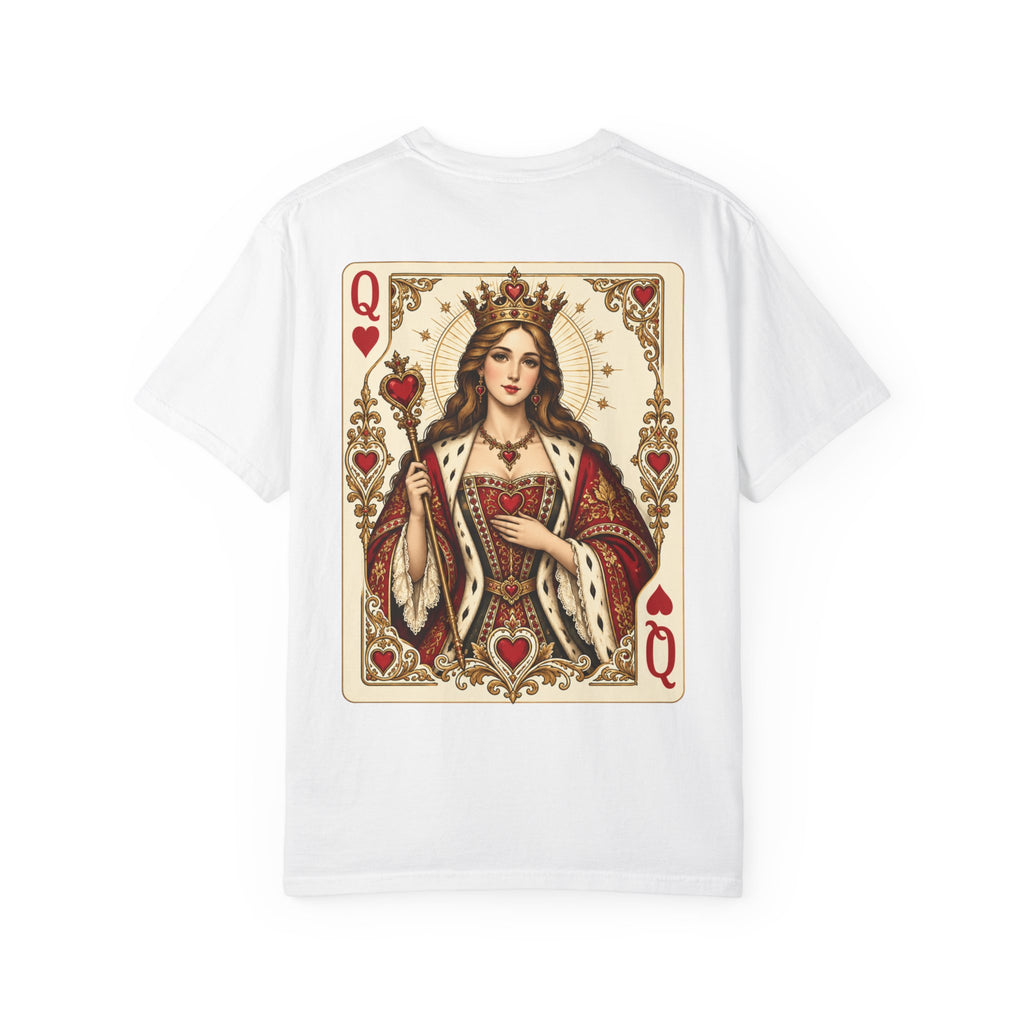 Queen of Hearts Playing Card Graphic T-Shirt