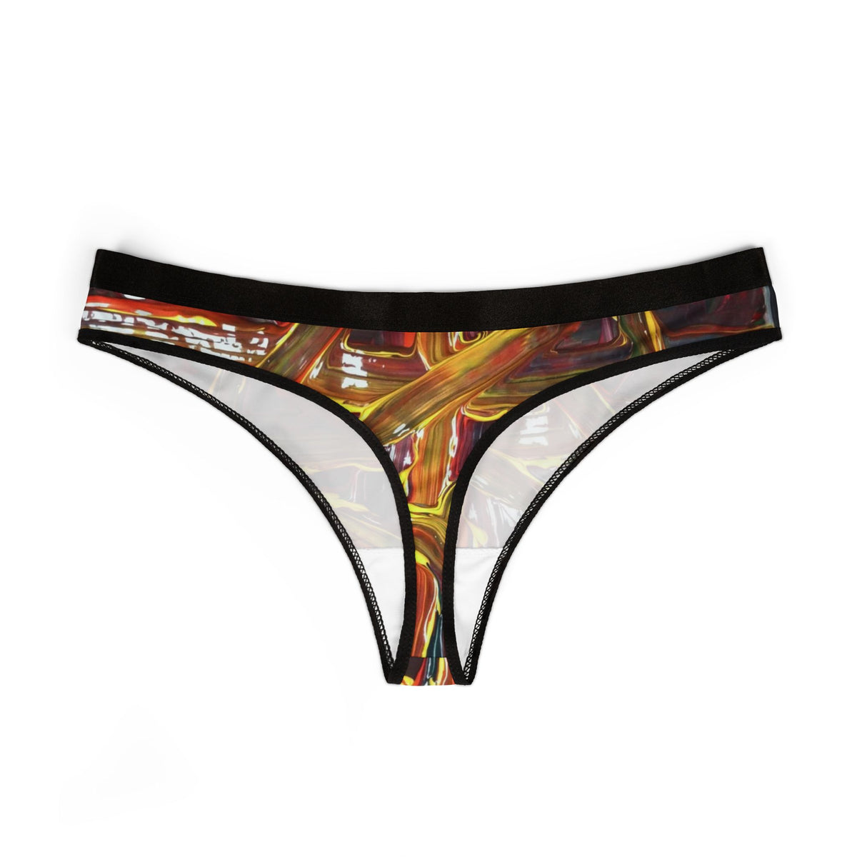 Artistic Women's Thongs - AOP, Colorful Underwear, Unique Lingerie, Comfortable Thongs, Gift for Her, Festival Intimates