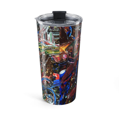 20oz Abstract Marble Travel Tumbler – Colorful Swirl Insulated Cup