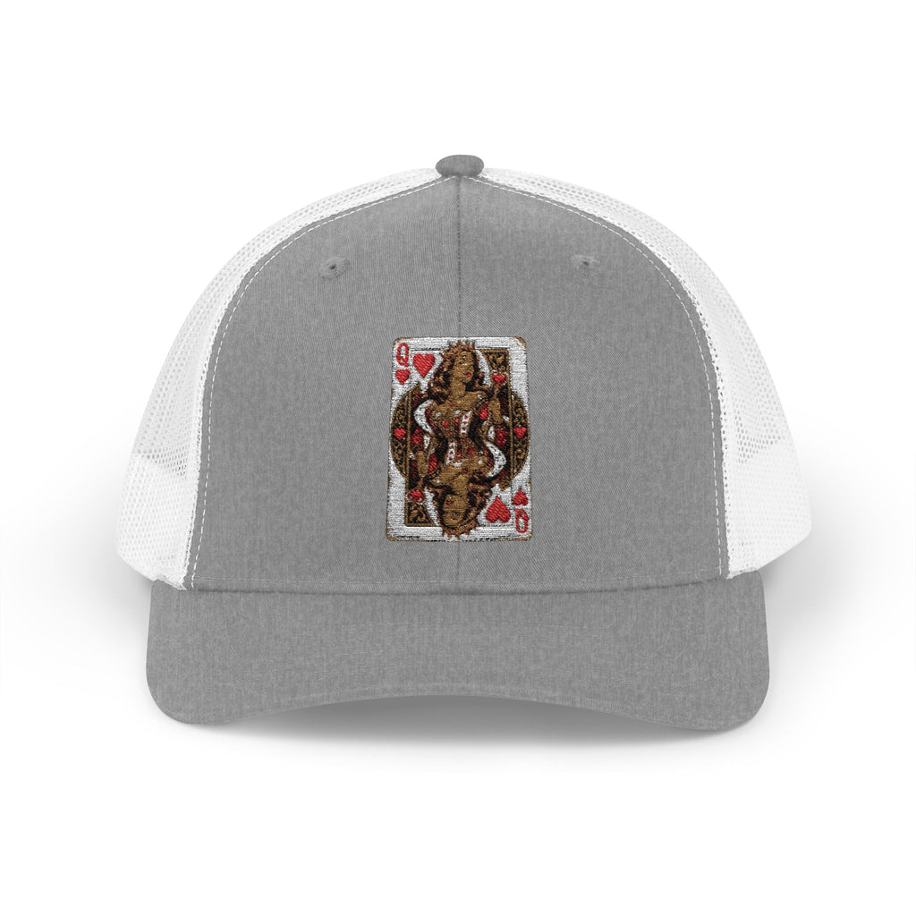Snapback Trucker Cap with Vintage Playing Card Bear Design