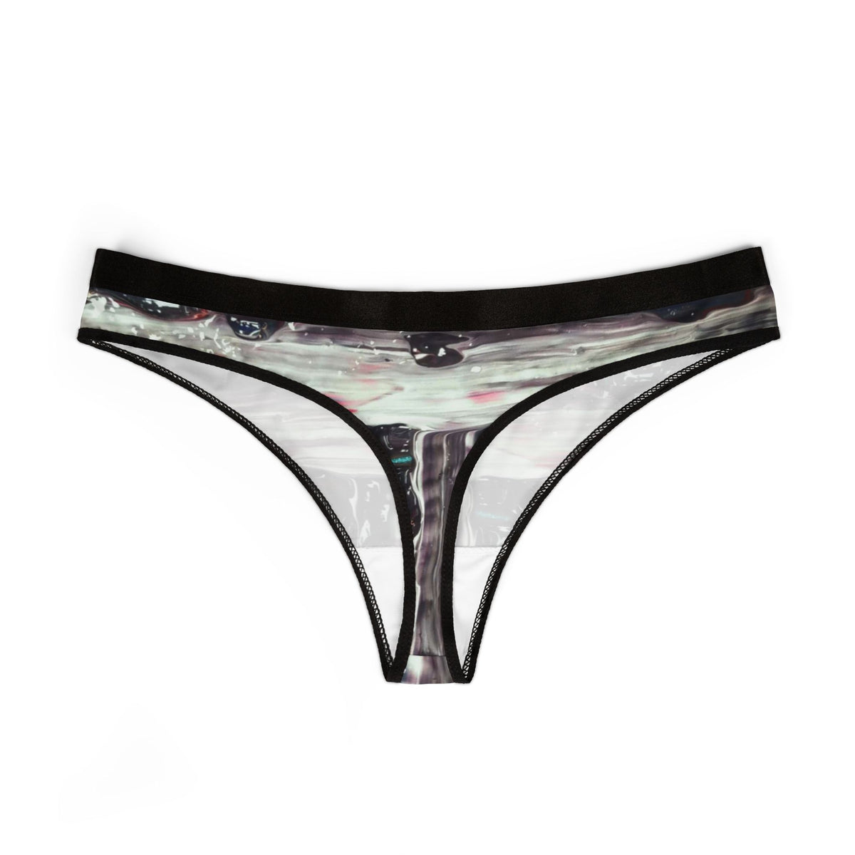 Women's Artistic Thongs, Vibrant Print Underwear, Unique Lingerie for Women, Everyday Comfort, Gift for Her