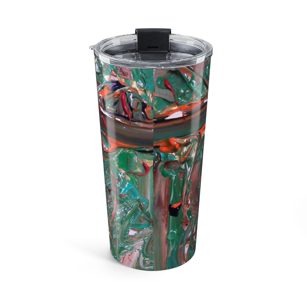 20oz Abstract Art Tumbler — Colorful Swirl Insulated Travel Cup