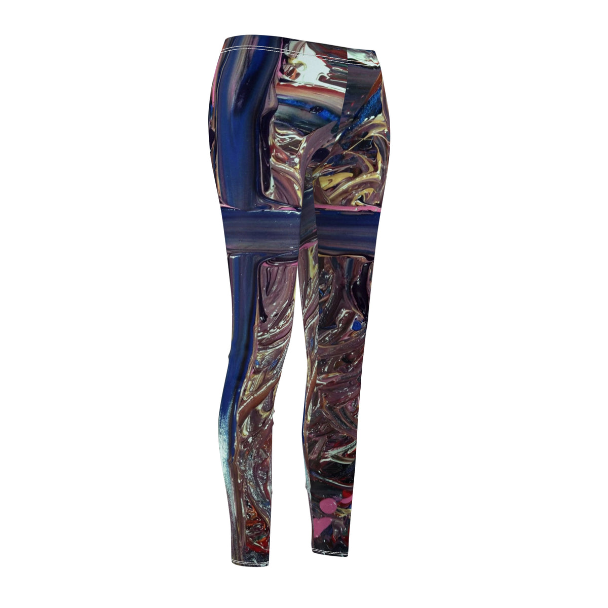 Abstract Marble Print Leggings — Women's All-Over-Print Casual Leggings