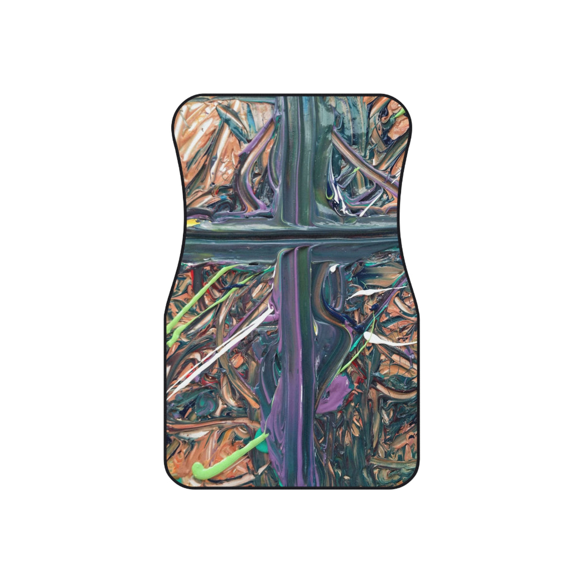 Abstract Color Vein Car Floor Mats — Set of 2 Front Mats