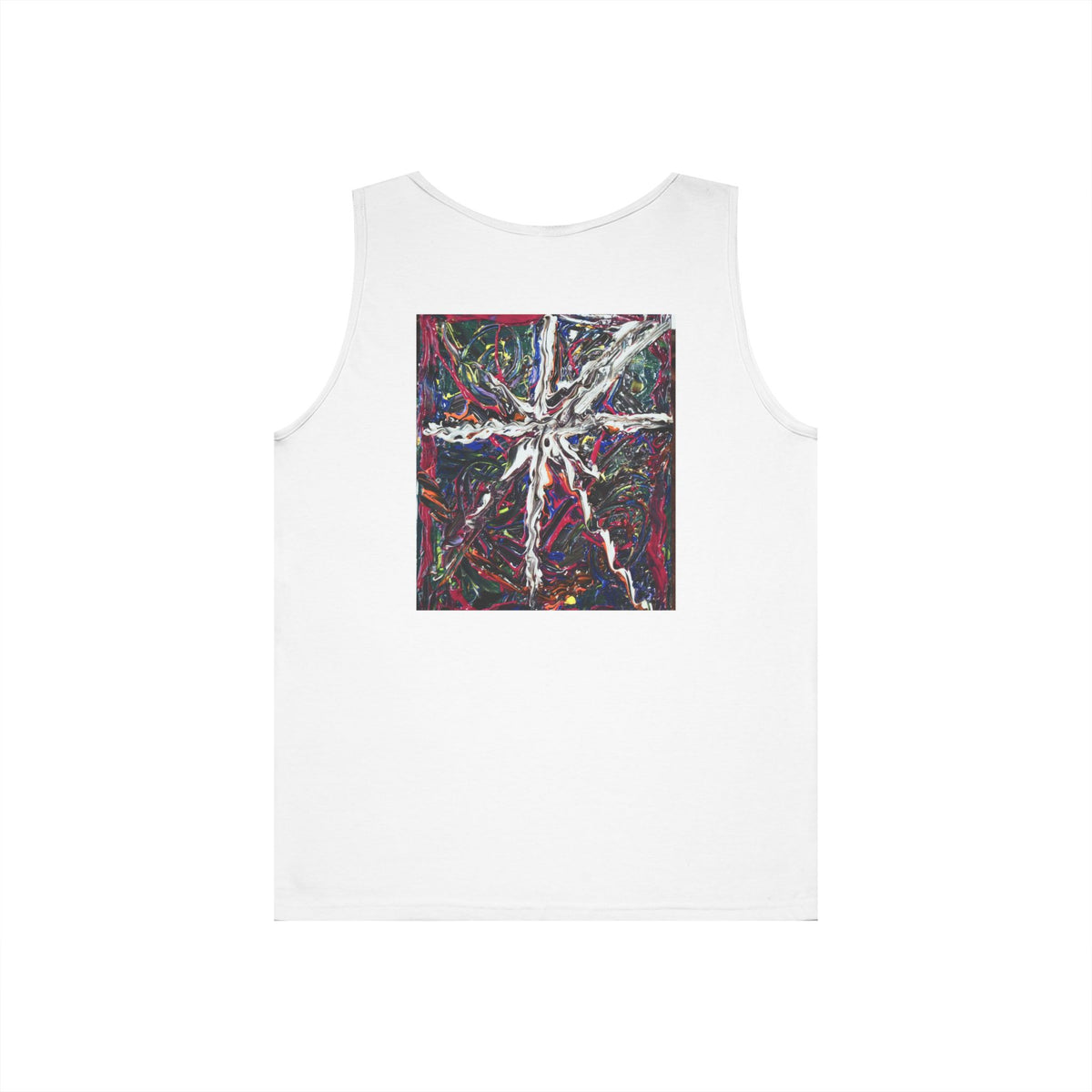 Abstract Starburst Tank Top — Colorful Modern Art Graphic Tank