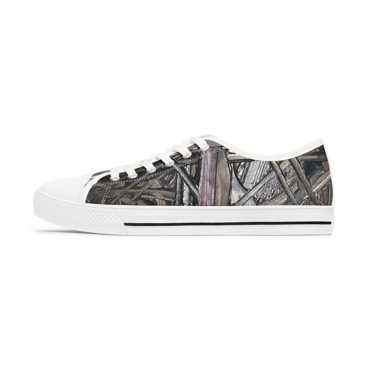 Women's Low Top Sneakers — Subtle Abstract Graffiti Print