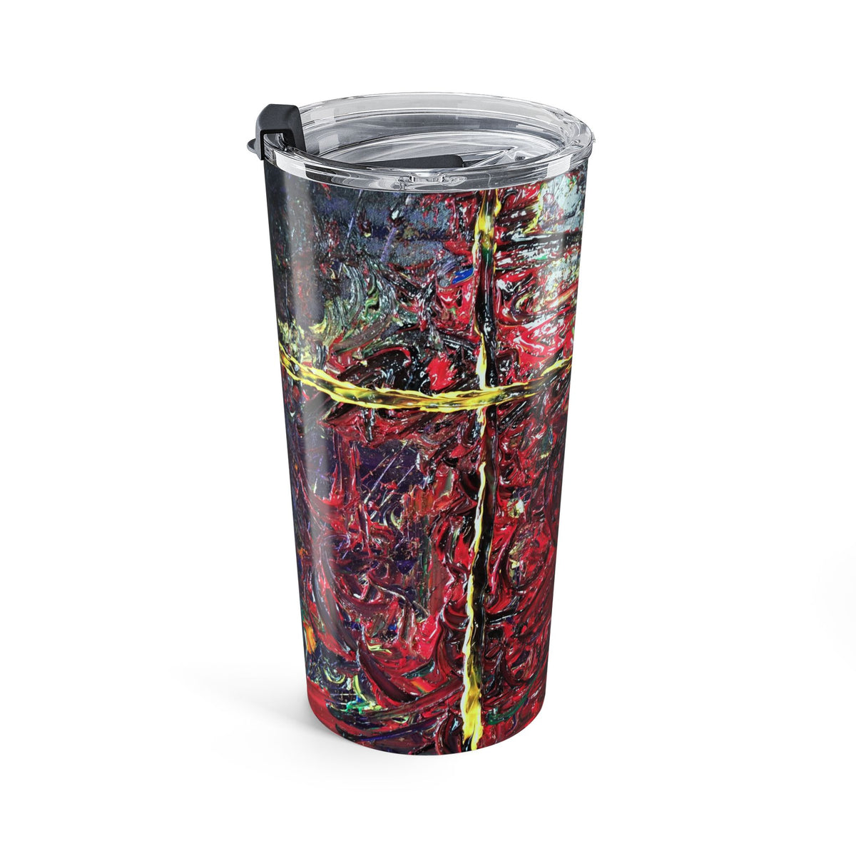 20oz Abstract Art Tumbler – Colorful Modern Paint Swirl Travel Cup