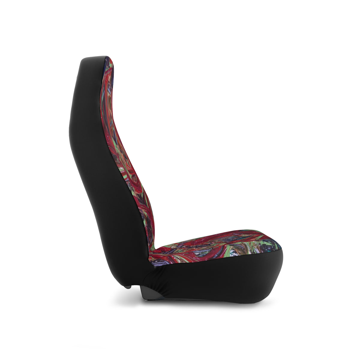 Abstract Red Graffiti Car Seat Covers — Bold Urban Art Auto Protector