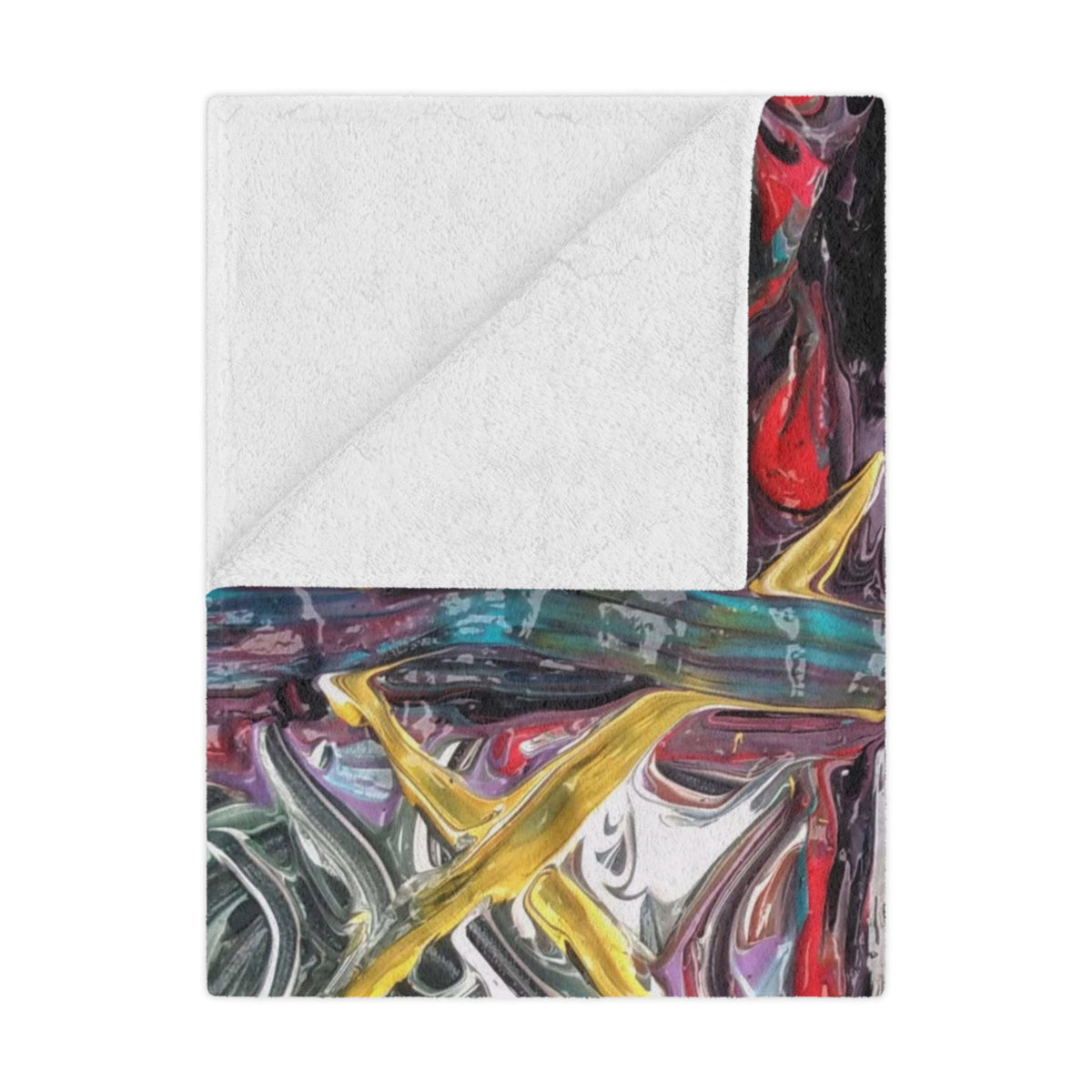 Artistic Minky Blanket for Comfort, Cozy Home Decor, Unique Gift, Bohemian Vibe, Colorful Blanket for All Occasions