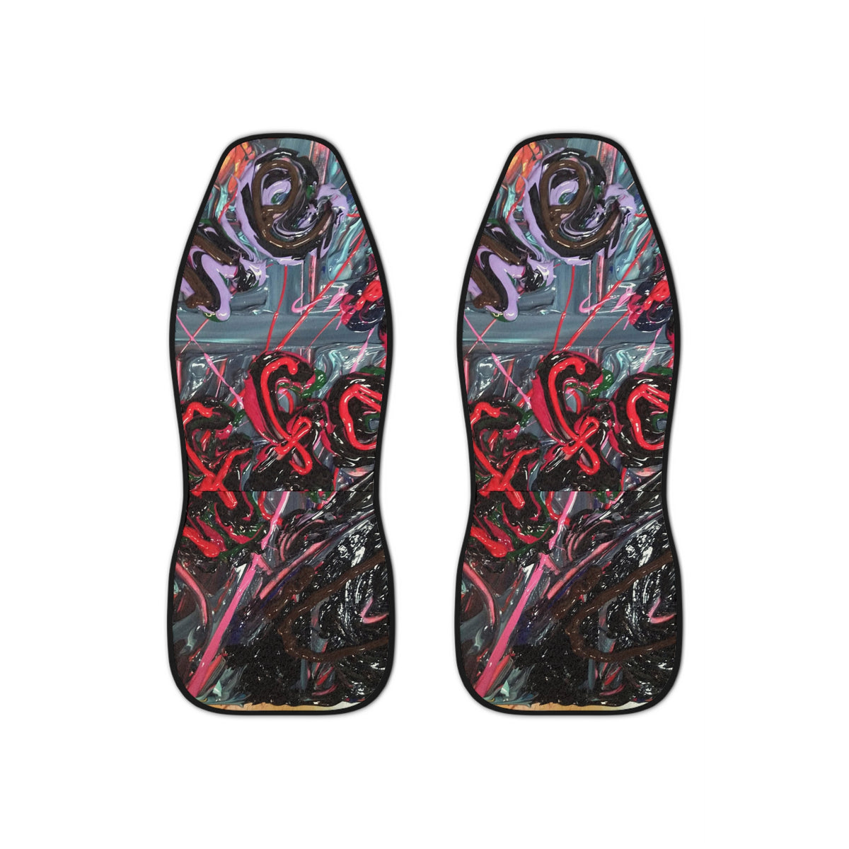 Abstract Graffiti Car Seat Covers – Colorful Street Art Auto Protector