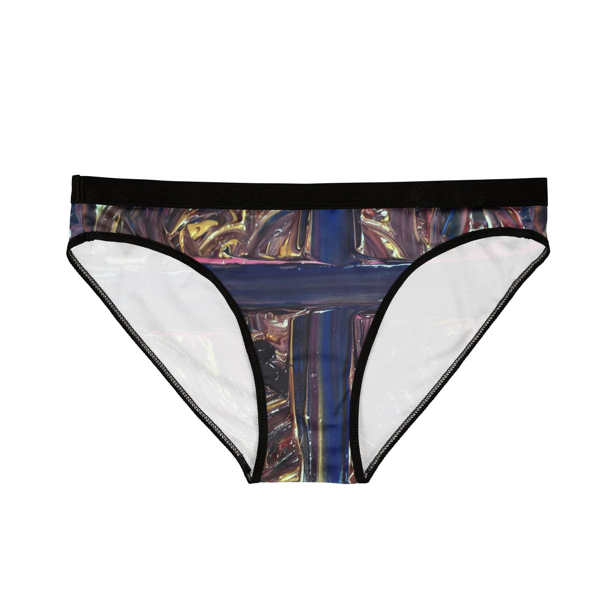 Abstract Iridescent Cross Print Women's Bikini Briefs