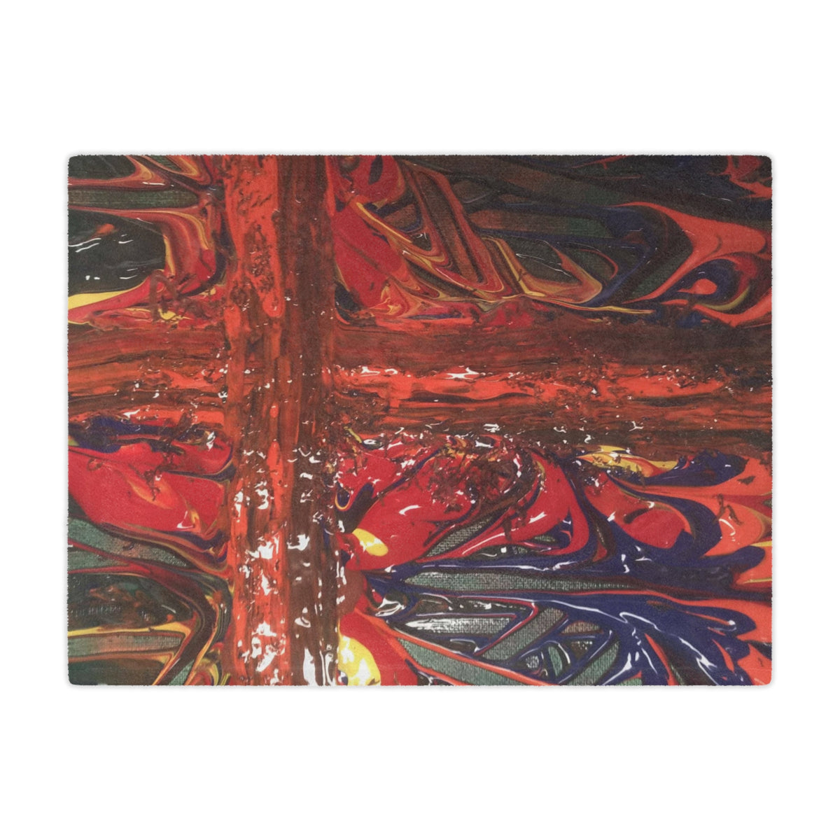 Vibrant Artistic Minky Blanket, Cozy Home Decor, Unique Gift for Art Lovers, Colorful Throw Blanket, Stylish Living Room Accessory
