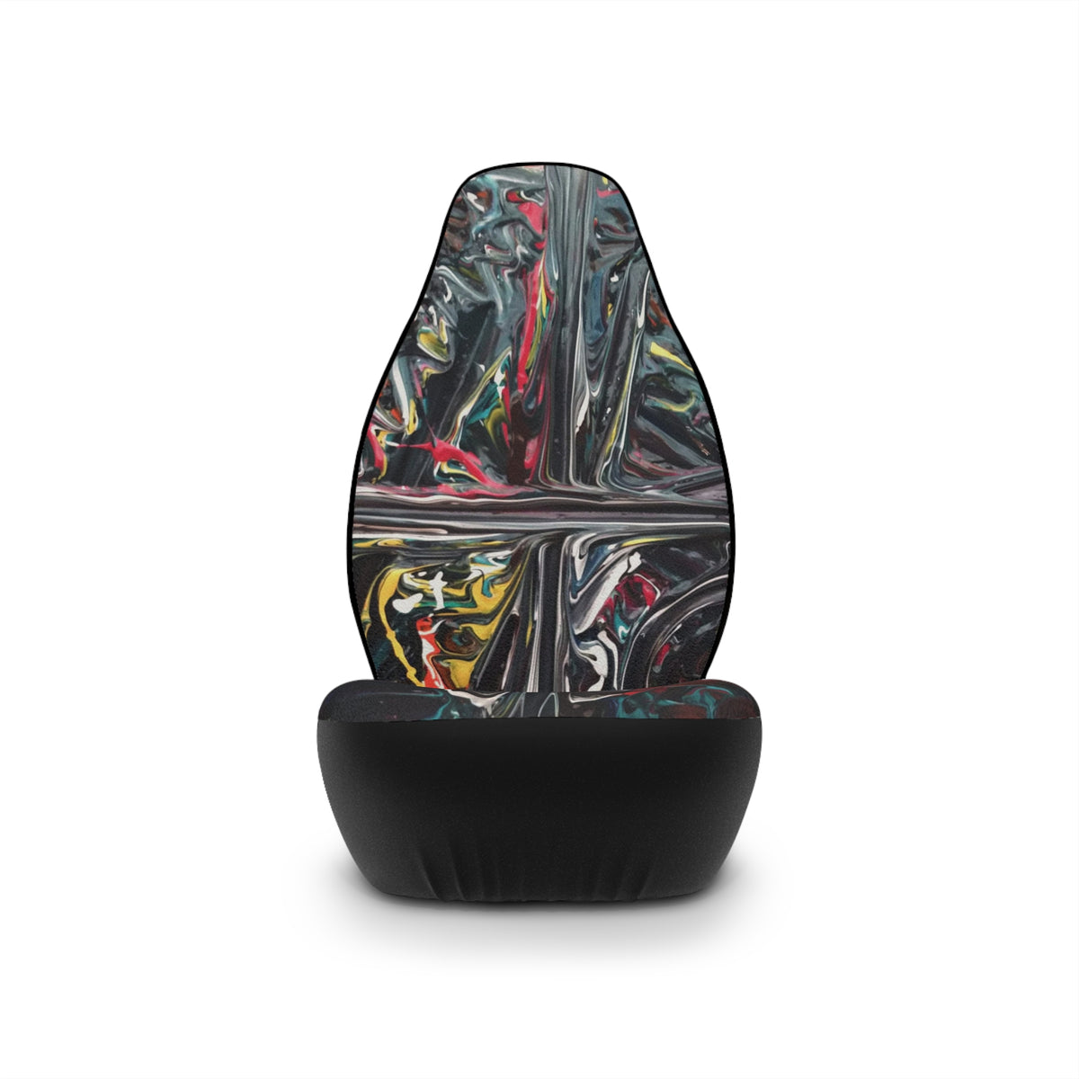 Abstract Liquid Paint Car Seat Covers — Colorful Fluid Art Protection