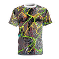 Abstract Neon Drip Tee — All-Over Print Artistic T-Shirt