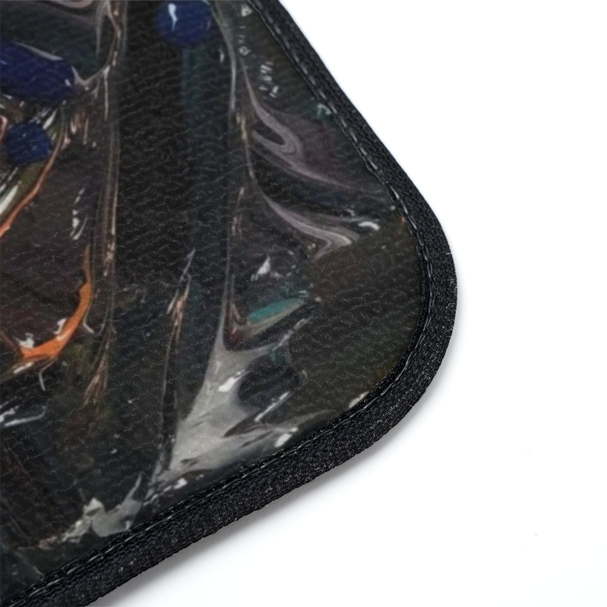 Abstract Metallic Cross Car Floor Mat — One-Piece Protective Automotive Mat
