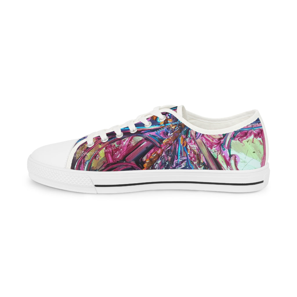 Abstract Color Splash Low-Top Sneakers — Vibrant Men’s Casual Shoes