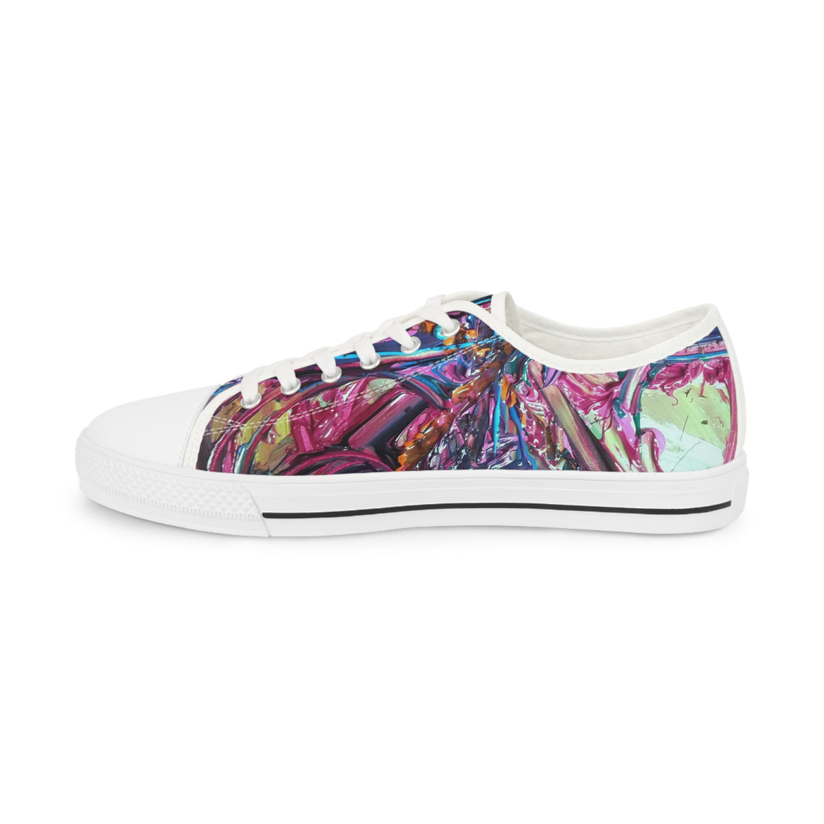Abstract Color Splash Low-Top Sneakers — Vibrant Men’s Casual Shoes