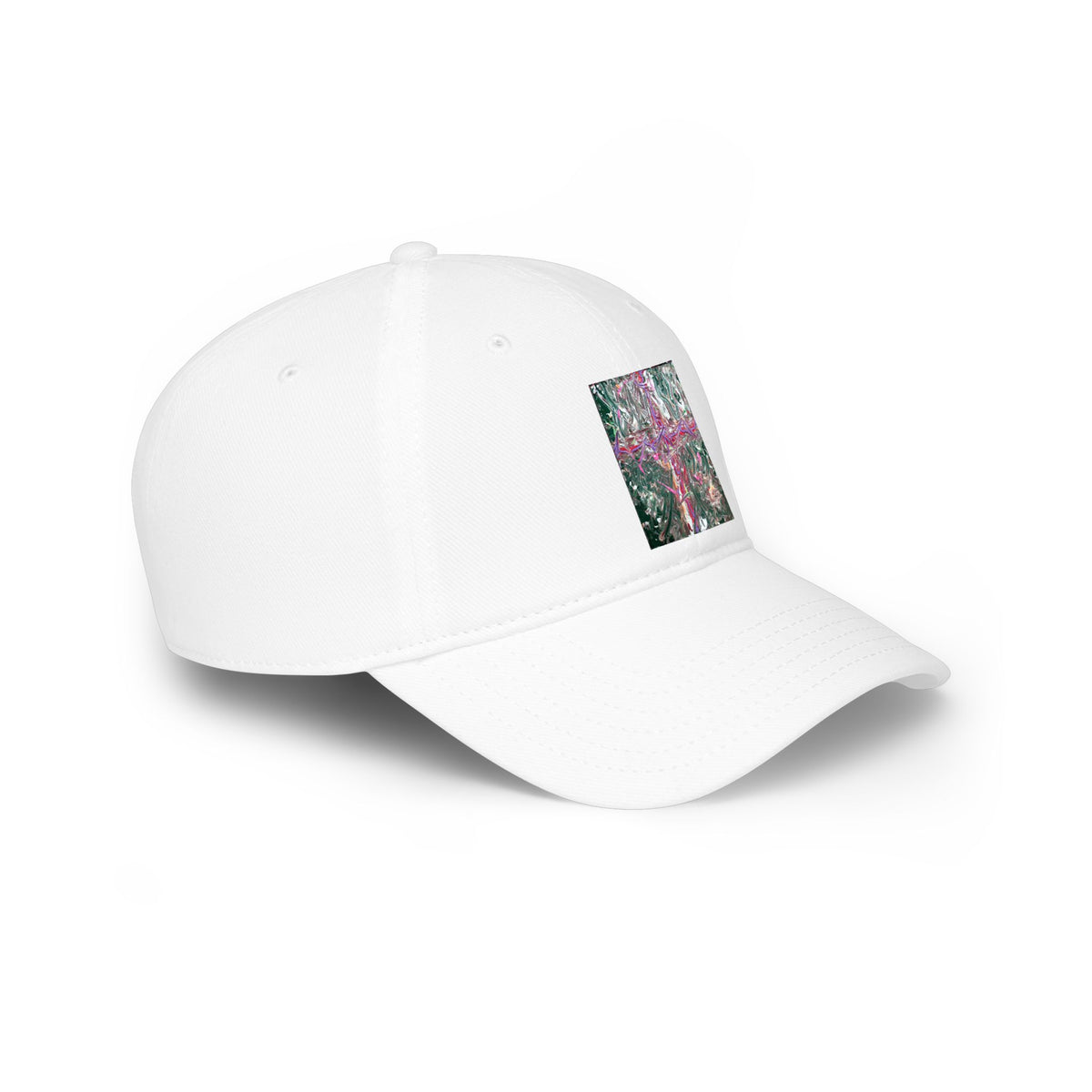 Abstract Pink Cross Embroidered Baseball Cap