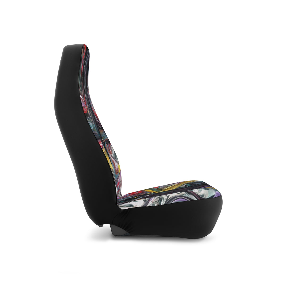 Abstract Expressionist Car Seat Covers — Colorful Painted Auto Seat Protector