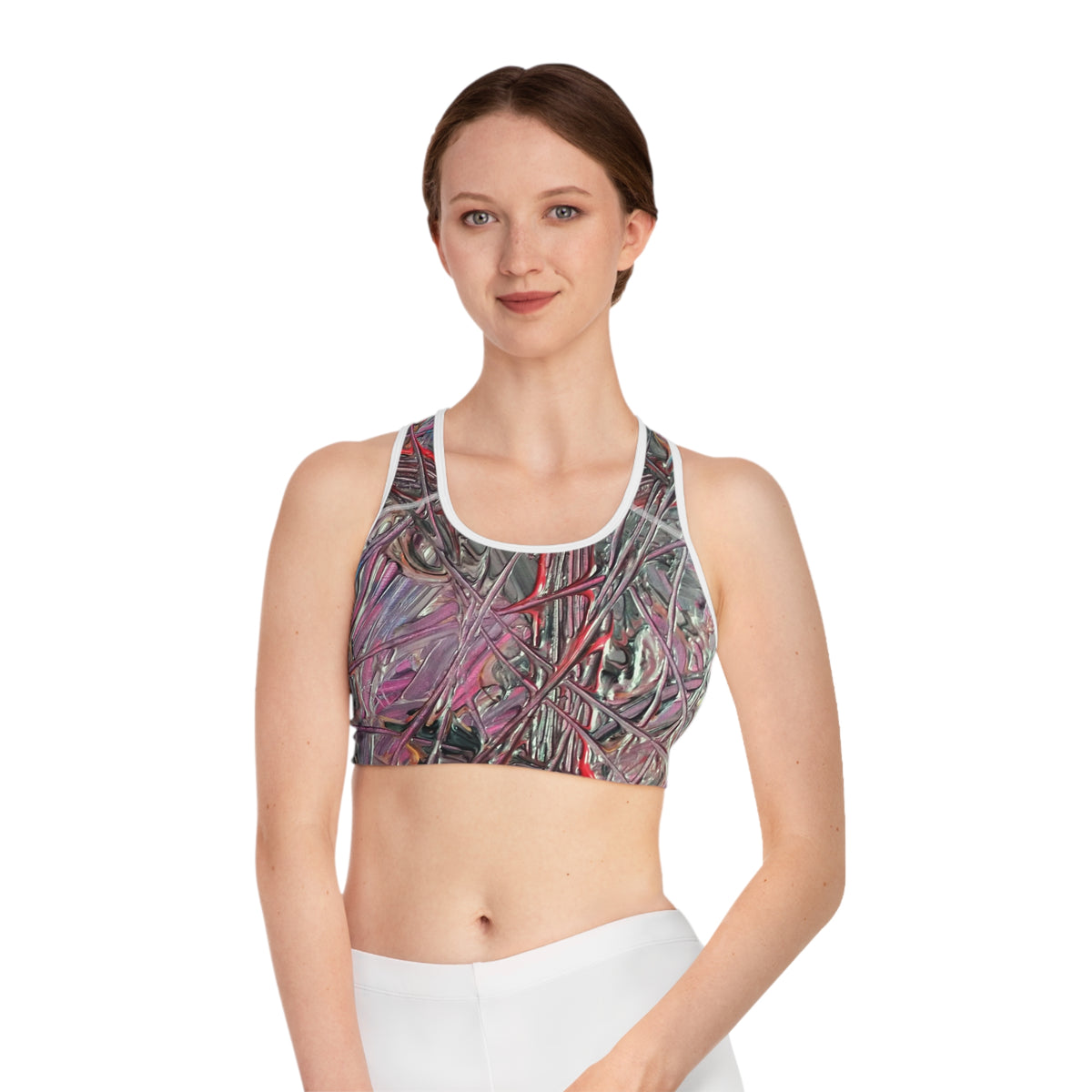 Stylish Sports Bra - Abstract Art Activewear, Gym Essentials, Workout Gear, Yoga Top, Fashion Sportswear