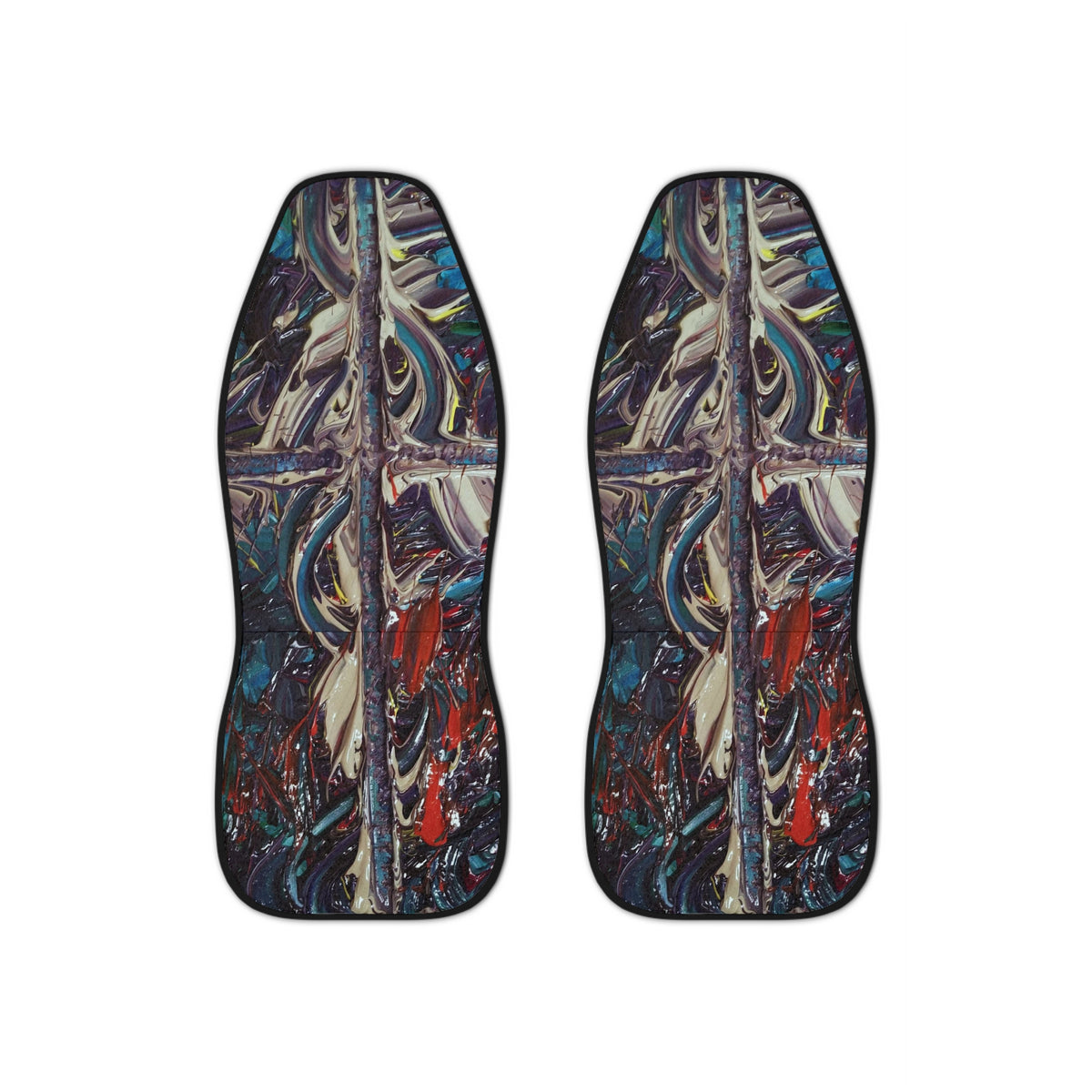 Abstract Urban Art Car Seat Covers — Dark Paint Splash Interior Protector