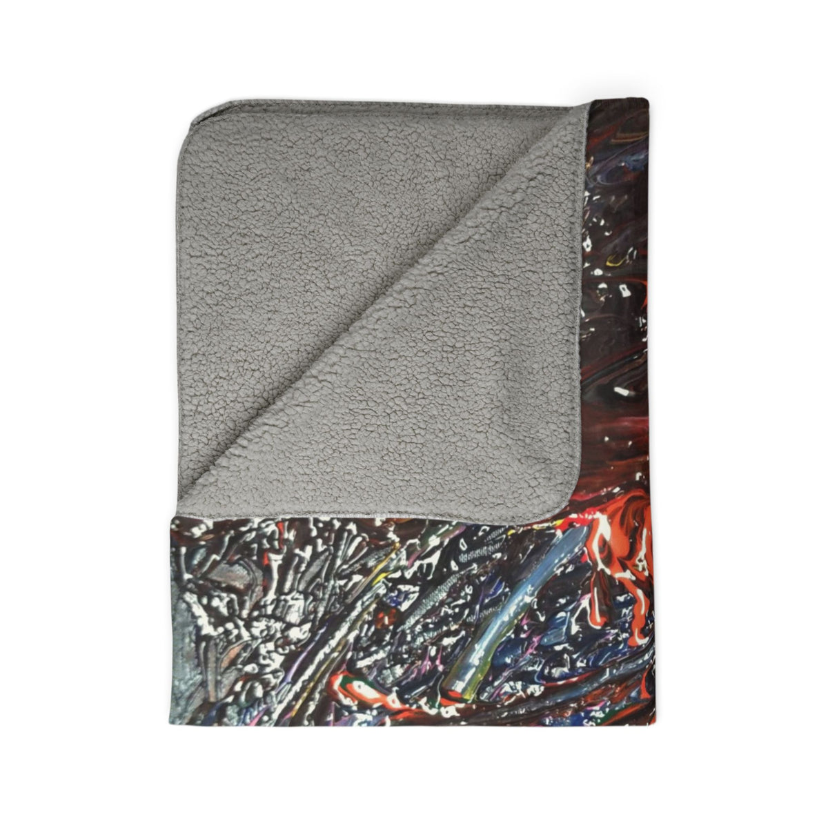 Colorful Abstract Fleece Sherpa Blanket for Cozy Living Spaces, Vibrant Home Decor, Gift for Art Lovers, Warmth for Any Season, [...]